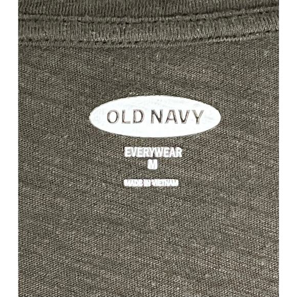 Old Navy Everywear Ancient Forest Green V-Neck T-Shirt Regular Size M - Picture 3 of 6
